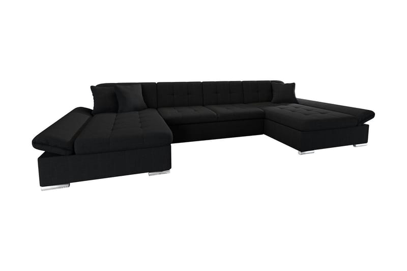 U-sovesofa Linwood - Svart - U sovesofa - Sovesofa divan