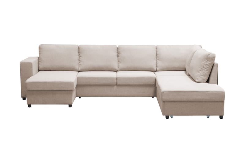 U-Sovesofa Mantova Høyre - Beige - Sovesofa divan