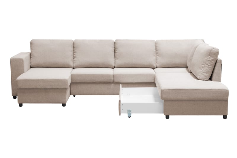 U-Sovesofa Mantova Høyre - Beige - Sovesofa divan