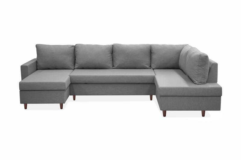 U-sovesofa Mered Høyre - Lysegrå - Sovesofa divan
