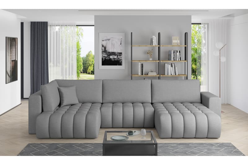 U-sovesofa Robstown Divan Høyre - Svart - Sovesofa divan