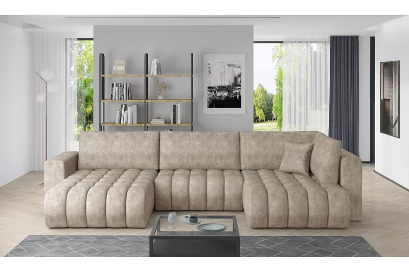 U-sovesofa Robstown Divan Venstre - Beige - Sovesofa divan