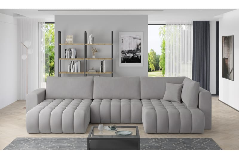 U-sovesofa Robstown Divan Venstre - Grå - Møbler - Sofaer - Sovesofaer - Sovesofa divan