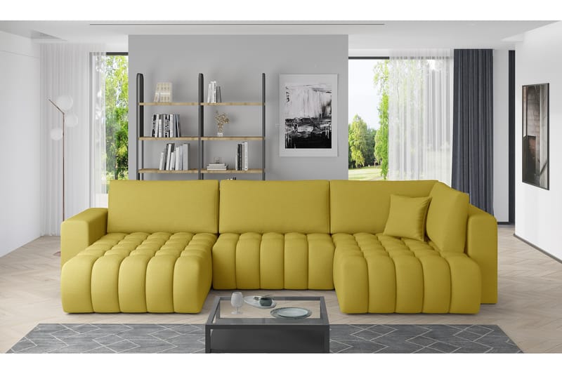 U-sovesofa Robstown Divan Venstre - Gul - Sovesofa divan