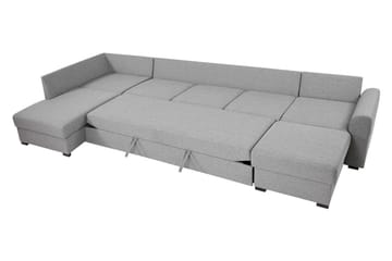 U-sovesofa Willhem Stor Venstre - Svart - Møbler - Sofaer - Sovesofaer - Sovesofa divan