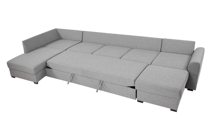 U-sovesofa Willhem Stor Venstre - Svart - Møbler - Sofaer - Sovesofaer - Sovesofa divan