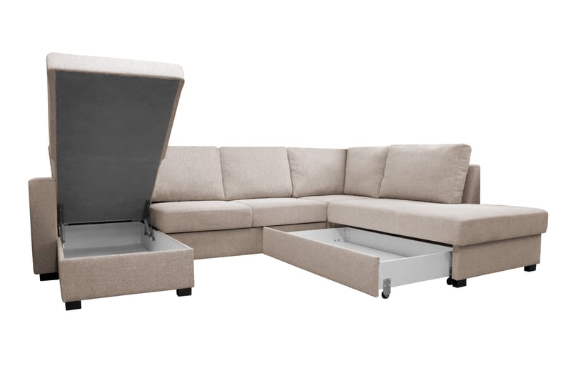 U-Sovesofa Paris Beige - Beige|Grå - Sovesofa divan