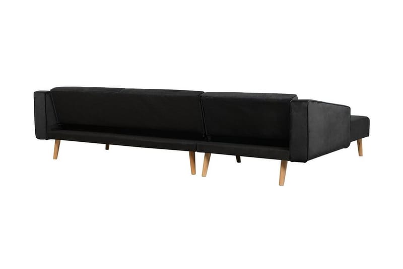Vadso Venstre Sovesofa 100x270 cm i Fløyel - Antrasitt - Møbler - Sofaer - Sovesofaer - Sovesofa divan