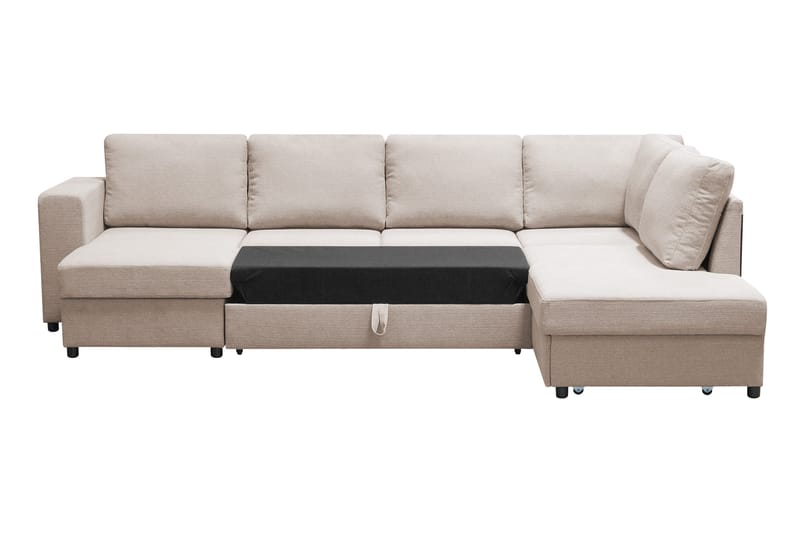 Verona U-Sovesofa Høyre - Beige - Møbler - Sofaer - Sovesofaer - Sovesofa divan