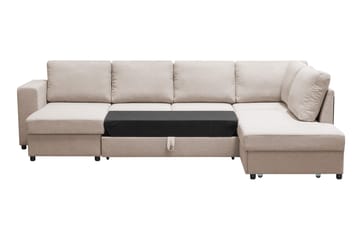 Verona U-Sovesofa Høyre - Beige - Møbler - Sofaer - Sovesofaer - Sovesofa divan
