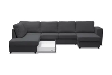 Verona U-sovesofa med Divan Høyre - Mørkegrå - Møbler - Sofaer - Sovesofaer - Sovesofa divan