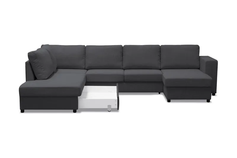 Verona U-sovesofa med Divan Høyre - Mørkegrå - Møbler - Sofaer - Sovesofaer - Sovesofa divan