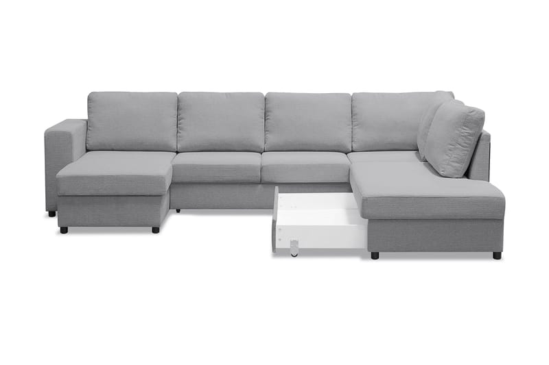 Verona U-sovesofa med Divan Venstre - Lysegrå - Møbler - Sofaer - Sovesofaer - Sovesofa divan