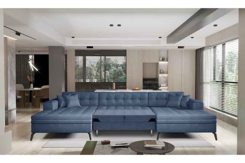 Vertizo Hjørnesofa - Turkis - Møbler - Sofaer - Sovesofaer - Sovesofa divan