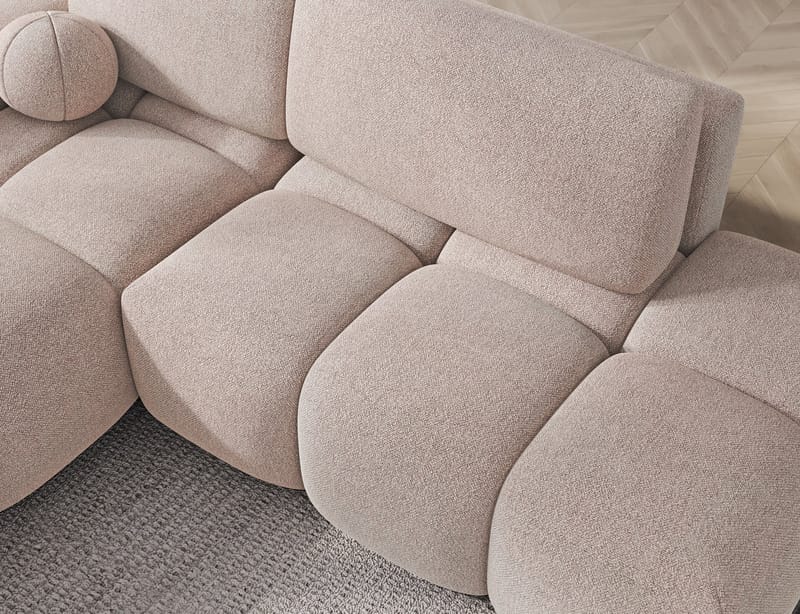Vittario 3-seters boblete sovesofa med divan og oppbevaring, venstre - Xillar 20 - Møbler - Sofaer - Sovesofaer - Sovesofa divan