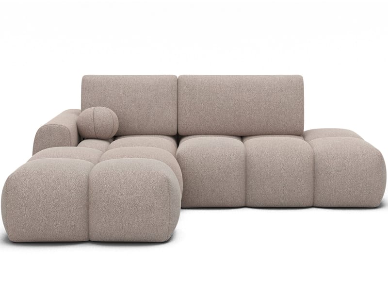 Vittario 3-seters boblete sovesofa med divan og oppbevaring, venstre - Xillar 20 - Møbler - Sofaer - Sovesofaer - Sovesofa divan