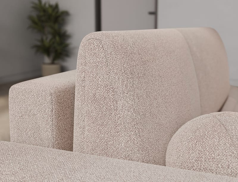 Vittario 3-seters boblete sovesofa med divan og oppbevaring, venstre - Xillar 20 - Møbler - Sofaer - Sovesofaer - Sovesofa divan