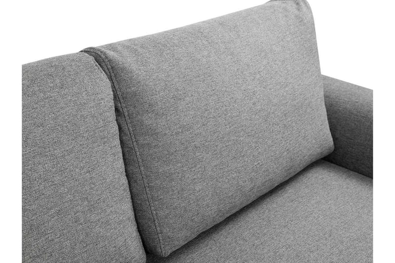 Wilma 6-seter Sovesofa med Sjeselong i Stoff med Kunstlærunderrede - Mellomgrå - Møbler - Sofaer - Sovesofaer - Sovesofa divan