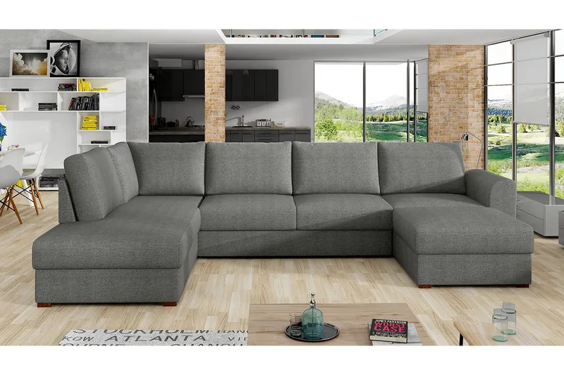 Wilma 6-seters Divan Høyre Sovesofa 305 cm - Grå - Møbler - Sofaer - Sovesofaer - Sovesofa divan