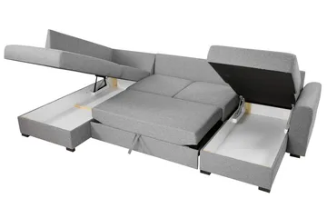 Wilma 6-seters Divan Høyre Sovesofa 305 cm - Grå - Møbler - Sofaer - Sovesofaer - Sovesofa divan