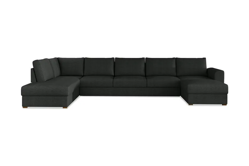 Wilma Sovesofa 141x340 cm med Oppbevaring i Stoff, Grå