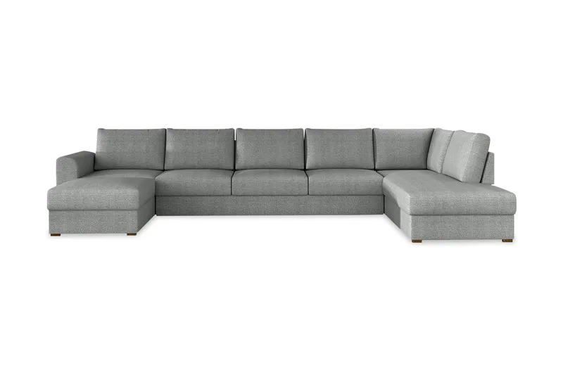 Wilma Sovesofa 141x340 cm med Oppbevaring i Stoff, Grå