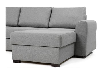 Wilma Stor 6-seters U-formet Sovesofa med Oppbevaring - Svart - Møbler - Sofaer - Sovesofaer - Sovesofa divan