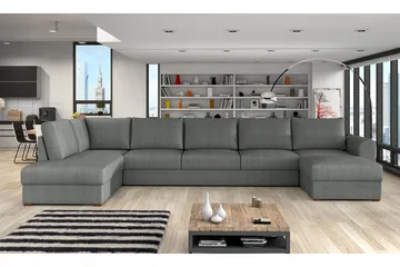 Wilma U-sovesofa Large Venstre - Grå - Møbler - Sofaer - Sovesofaer - Sovesofa divan