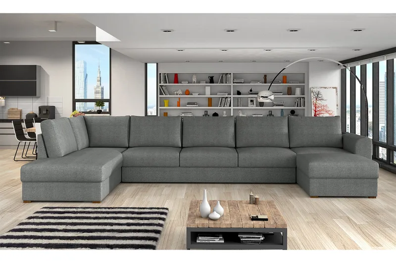 Wilma U-sovesofa Large Venstre - Grå - Møbler - Sofaer - Sovesofaer - Sovesofa divan