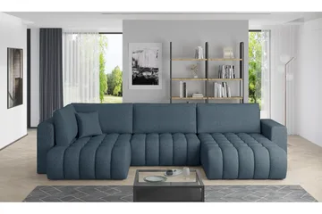 Yorktown U-sovesofa Divan Høyre - Blå - Møbler - Sofaer - Sovesofaer - Sovesofa divan