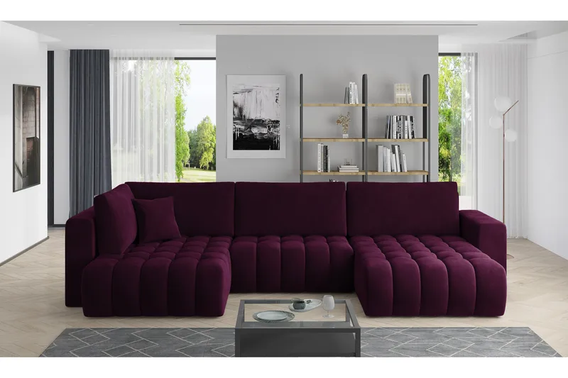 Yorktown U-sovesofa Divan Høyre - Blå - Møbler - Sofaer - Sovesofaer - Sovesofa divan