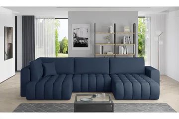 Yorktown U-sovesofa Divan Høyre - Blå - Møbler - Sofaer - Sovesofaer - Sovesofa divan