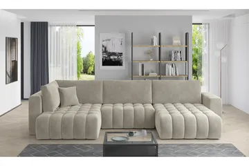 Yorktown U-sovesofa Divan Høyre - Grå - Møbler - Sofaer - Sovesofaer - Sovesofa divan