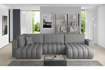 Yorktown U-sovesofa Divan Høyre - Gul - Møbler - Sofaer - Sovesofaer - Sovesofa divan