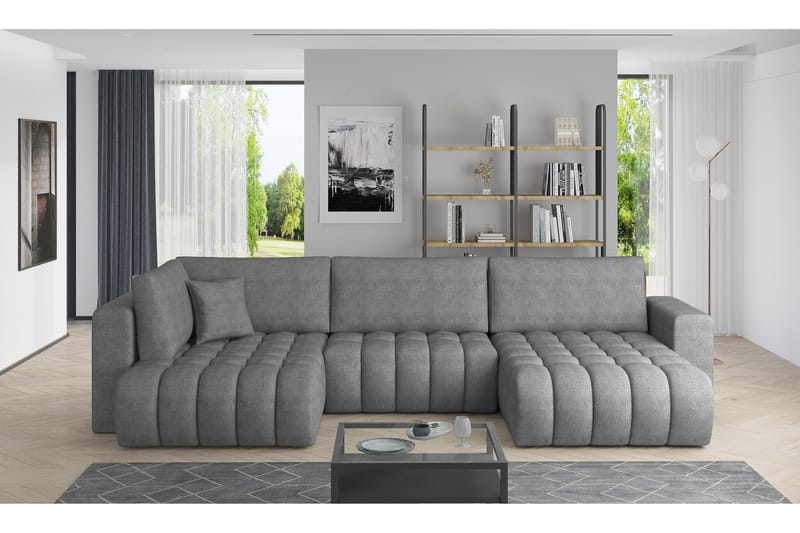 Yorktown U-sovesofa Divan Høyre - Gul - Møbler - Sofaer - Sovesofaer - Sovesofa divan