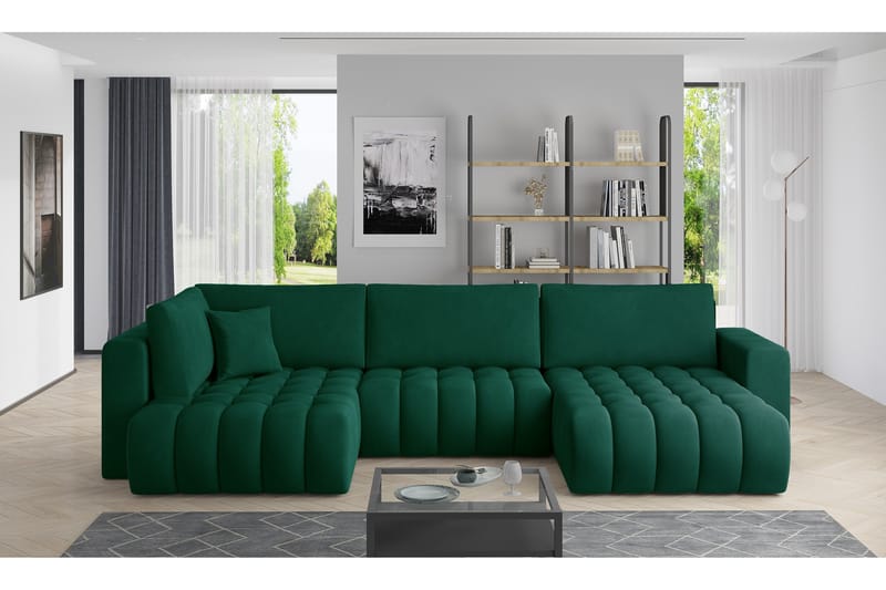 Yorktown U-sovesofa Divan Høyre - Gul - Møbler - Sofaer - Sovesofaer - Sovesofa divan