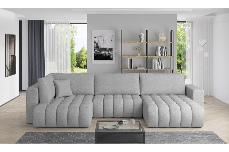 Yorktown U-sovesofa Divan Høyre - Lysegrå - Møbler - Sofaer - Sovesofaer - Sovesofa divan