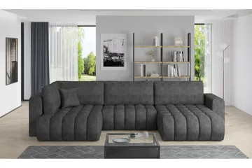 Yorktown U-sovesofa Divan Høyre - Mørkegrå - Møbler - Sofaer - Sovesofaer - Sovesofa divan