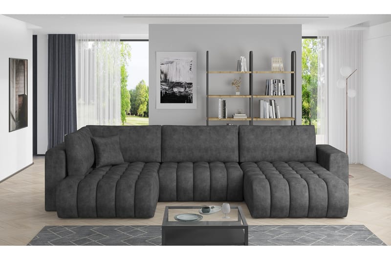 Yorktown U-sovesofa Divan Høyre - Mørkegrå - Møbler - Sofaer - Sovesofaer - Sovesofa divan