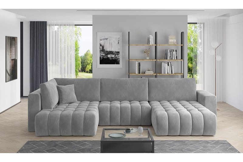 Yorktown U-sovesofa Divan Høyre, Mørkegrå