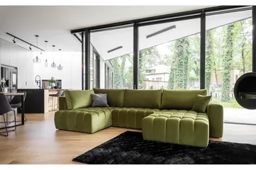 Yorktown U-sovesofa Divan Høyre - Mørkegrønn - Møbler - Sofaer - Sovesofaer - Sovesofa divan