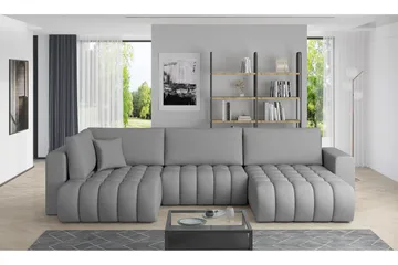 Yorktown U-sovesofa Divan Høyre - Svart - Møbler - Sofaer - Sovesofaer - Sovesofa divan