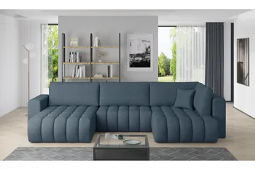 Yorktown U-sovesofa Divan Venstre - Blå - Møbler - Sofaer - Sovesofaer - Sovesofa divan
