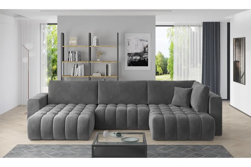 Yorktown U-sovesofa Divan Venstre, Grå