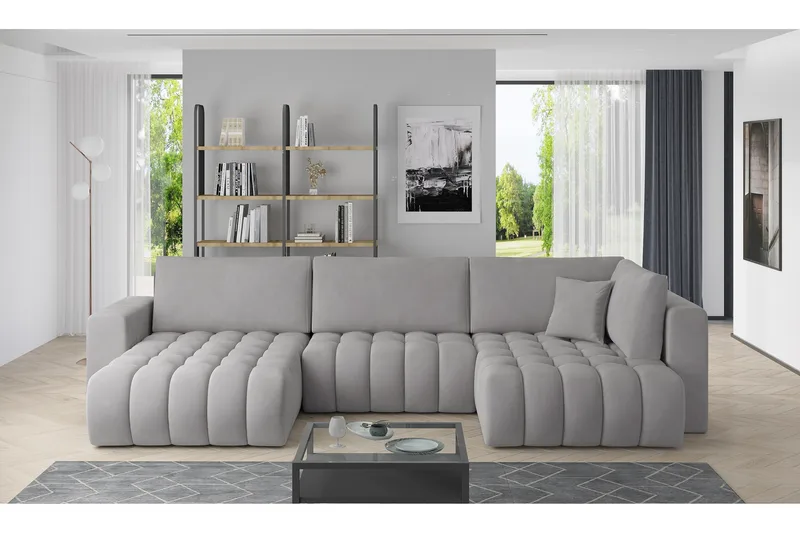 Yorktown U-sovesofa Divan Venstre - Grå - Møbler - Sofaer - Sovesofaer - Sovesofa divan