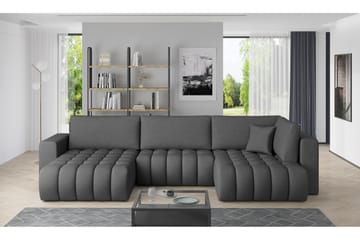 Yorktown U-sovesofa Divan Venstre - Grå - Møbler - Sofaer - Sovesofaer - Sovesofa divan