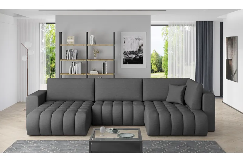 Yorktown U-sovesofa Divan Venstre - Grå - Møbler - Sofaer - Sovesofaer - Sovesofa divan