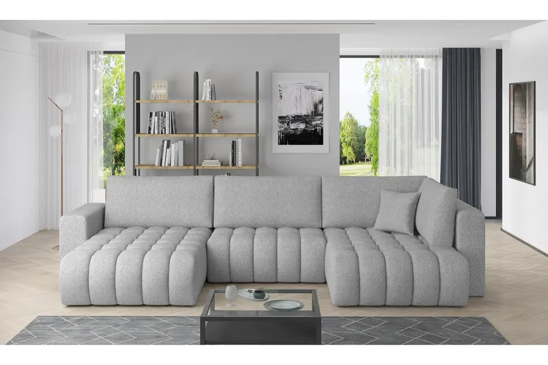 Yorktown U-sovesofa Divan Venstre, Grå