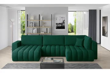 Yorktown U-sovesofa Divan Venstre - Grønn - Møbler - Sofaer - Sovesofaer - Sovesofa divan