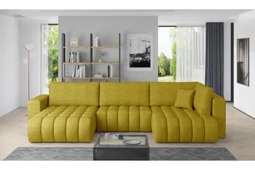 Yorktown U-sovesofa Divan Venstre - Gul - Møbler - Sofaer - Sovesofaer - Sovesofa divan
